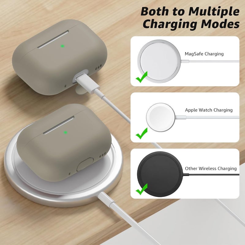 Tandoler Compatible with Airpods Pro 2 Case, Soft Silicone Skin Cover Protective Cases with Cleaner kit and Lanyard Compatible for AirPod Pro 2nd Generation, Front LED Visible - Egg Lime - Image 4